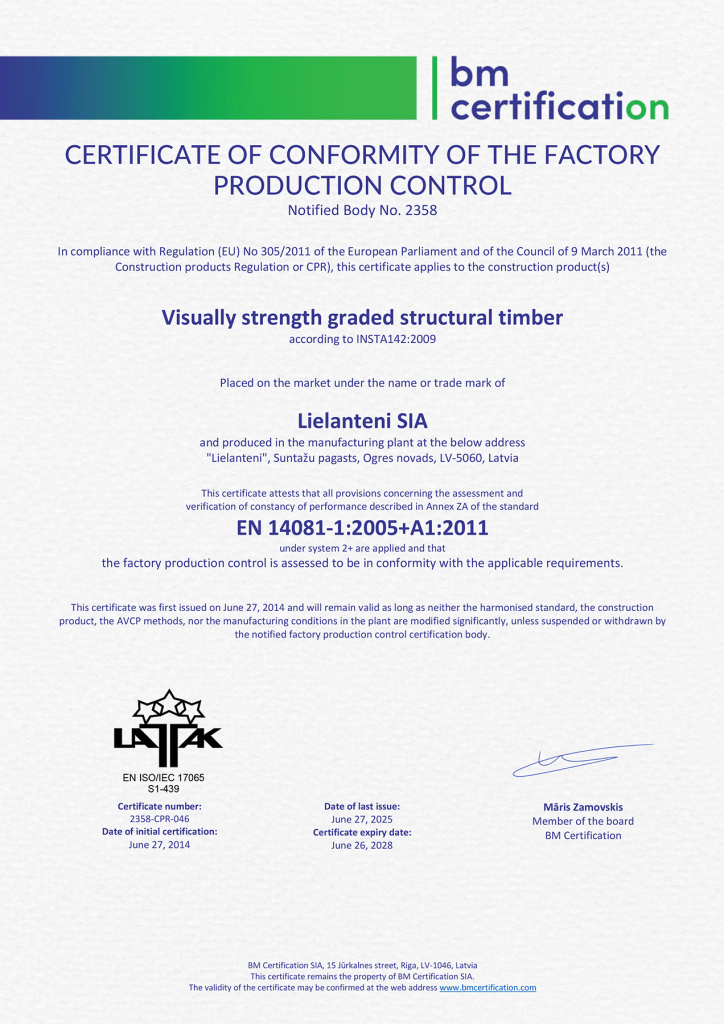 Lielanteni EN14081 certificate 2025 ENG